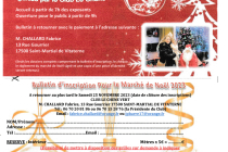 Marché de Noel 2023 à Saint Martial de Vitaterne 17500, 