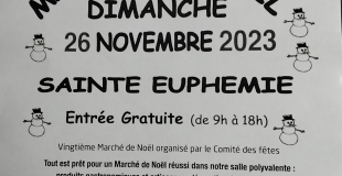 Marché de Noël Dimanche 26 Novembre 2023 à Sainte-Euphémie 01
