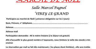 Marché de noël 2024 de Virey le grand 71530