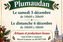 Marché de Noël  2026 de Plumaudan 22350