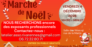 Marché de Noël 2026 de Rivarennes 37190 - Gourmand et Créatif
